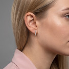 Серьги классические из золота с фианитом