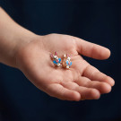 Серьги детские из серебра с эмалью