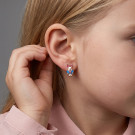 Серьги детские из серебра с эмалью