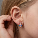 Серьги детские из серебра с эмалью