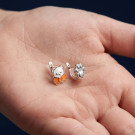 Серьги детские из серебра с эмалью