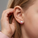 Серьги детские из серебра с эмалью