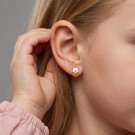 Серьги детские из серебра с эмалью