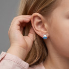 Серьги детские из серебра с эмалью