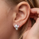 Серьги детские из серебра с эмалью