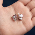 Серьги детские из серебра с эмалью