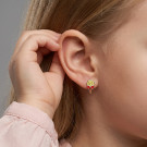 Серьги детские из серебра с эмалью