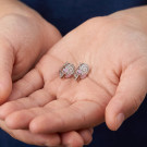 Серьги детские из серебра с эмалью
