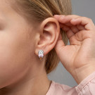 Серьги детские из серебра с эмалью
