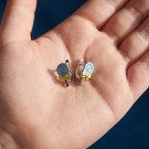 Серьги детские из серебра с эмалью