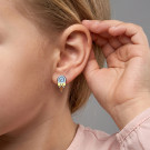 Серьги детские из серебра с эмалью