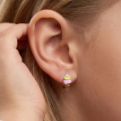 Серьги детские из серебра с эмалью