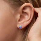 Серьги детские из серебра с эмалью