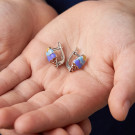 Серьги детские из серебра с эмалью
