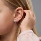 Серьги детские из серебра с эмалью