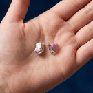 Серьги детские из серебра с эмалью