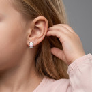 Серьги детские из серебра с эмалью