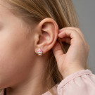 Серьги детские из серебра с эмалью