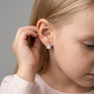 Серьги детские из серебра с эмалью