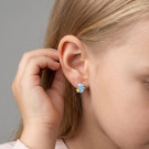 Серьги детские из серебра с эмалью