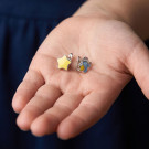 Серьги детские из серебра с эмалью