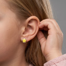 Серьги детские из серебра с эмалью