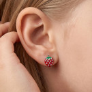 Серьги детские из серебра с фианитом