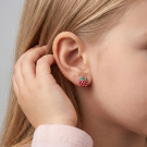 Серьги детские из серебра с фианитом