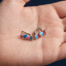 Серьги детские из серебра с фианитом