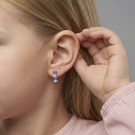 Серьги детские из серебра с фианитом