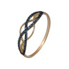 Кольцо классическое из золота с бриллиантом голубым