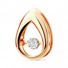 Подвеска классическая из золота с бриллиантом