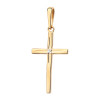 Подвеска крест из золота с бриллиантом