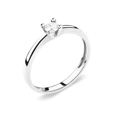 Кольцо классическое из золота с бриллиантом