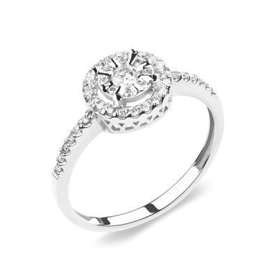 Кольцо классическое из золота с бриллиантом