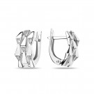 Серьги классические из золота с бриллиантом