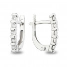 Серьги классические из золота с бриллиантом