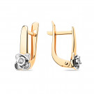 Серьги классические из золота с бриллиантом