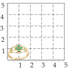Кольцо классическое из золота с изумрудом