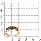 Кольцо классическое из золота с сапфиром