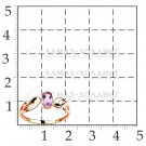 Кольцо классическое из золота с аметистом