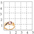 Кольцо классическое из золота с аметистом