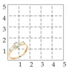Кольцо классическое из золота с топазом