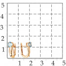 Серьги классические из золота с топазом