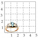 Кольцо классическое из золота с топазом swiss