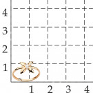 Кольцо классическое из золота с фианитом
