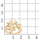 Кольцо классическое из золота с фианитом