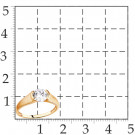 Кольцо классическое из золота с фианитом
