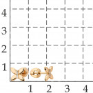 Серьги-пусеты из золота с фианитом