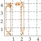 Серьги-пусеты из золота с фианитом